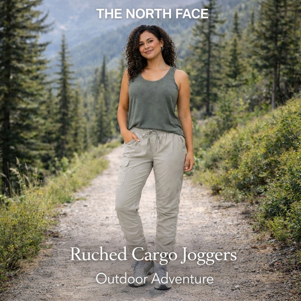 THE NORTH FACE Women’s Ruched Cargo Joggers – Size M | Outdoor Adventure